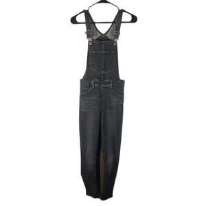 Levi's Black One Piece Carpenter BIB Tapered Leg Denim Jean Overall Women Sz 26